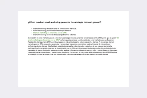 vista previa de la página del archivo - Certificación de email marketing de HubSpot